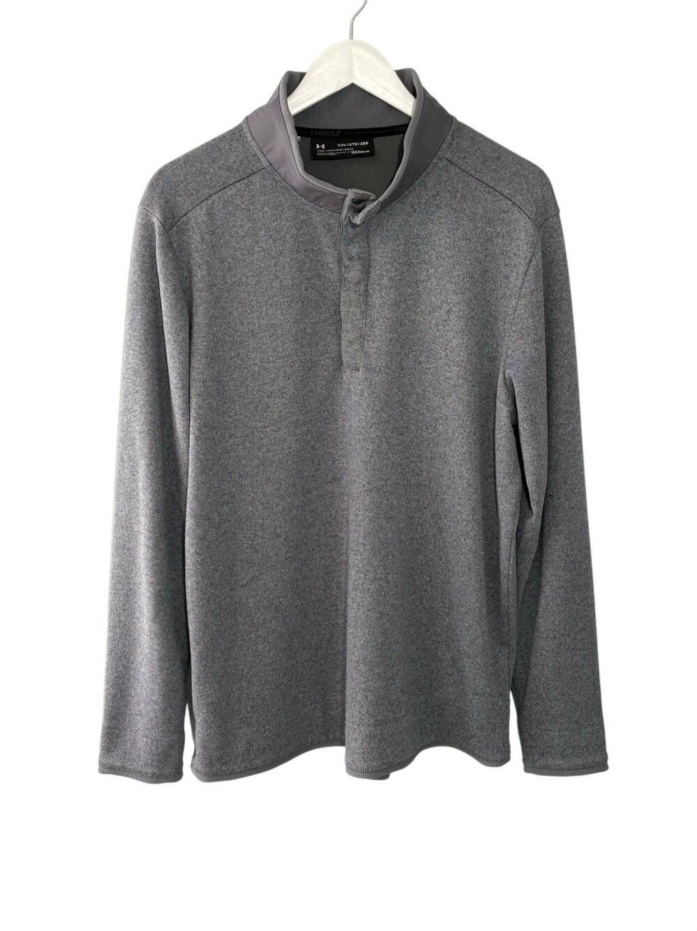 Under Armour gray 3 snap long sleeve golf pullover - XXL